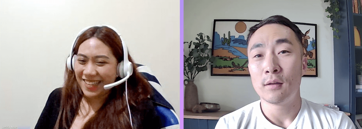 Victor from Treantly interviewing a VA candidate